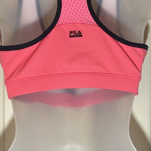 Fila Hot Pink Sports Bra Half Zipper Front Medium - Picture 10 of 13